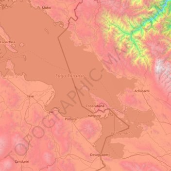 Provincia Manco Kapac topographic map, elevation, terrain