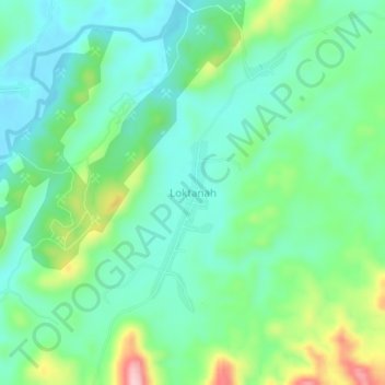 Loktanah topographic map, elevation, terrain