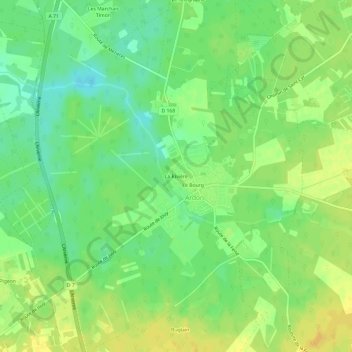 La Rivière topographic map, elevation, terrain