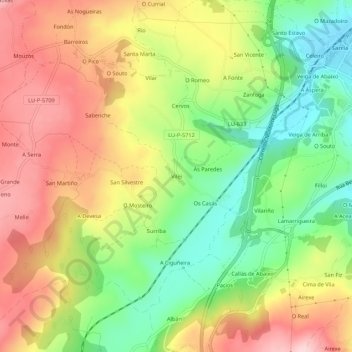 Vilei topographic map, elevation, terrain