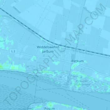 Widdelswehr topographic map, elevation, terrain
