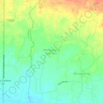 Manggalang Tulo-tulo topographic map, elevation, terrain