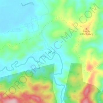 Janja topographic map, elevation, terrain