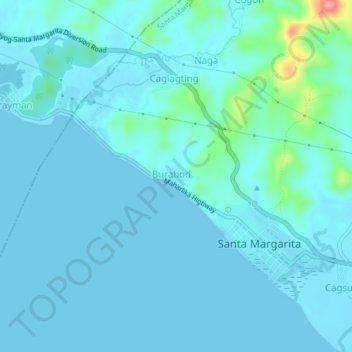 Purok 3 topographic map, elevation, terrain
