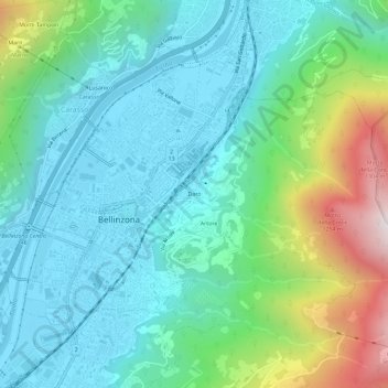 Daro topographic map, elevation, terrain
