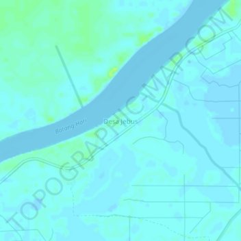 Desa Jebus topographic map, elevation, terrain