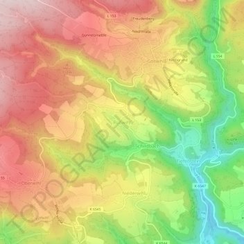 Rüßwihl topographic map, elevation, terrain