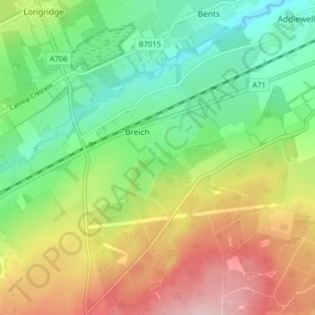 Woodmuir Farm topographic map, elevation, terrain