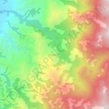Kihondo topographic map, elevation, terrain