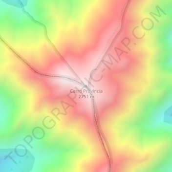 Cerro Provincia topographic map, elevation, terrain