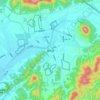 横店镇 topographic map, elevation, terrain