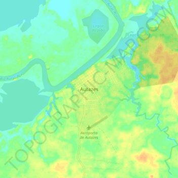 Autazes topographic map, elevation, terrain