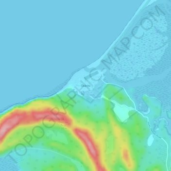 Ōkārito topographic map, elevation, terrain