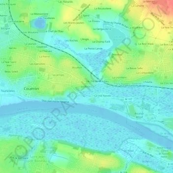 Le Bossis topographic map, elevation, terrain