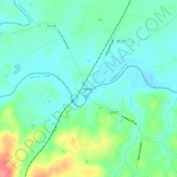 Rapidan topographic map, elevation, terrain