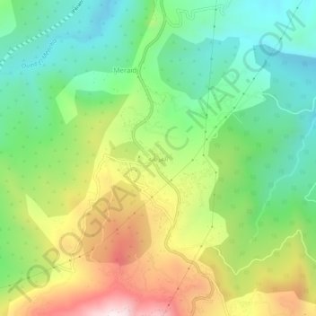 El Gheriana topographic map, elevation, terrain