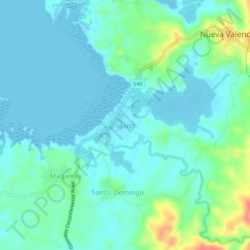 Igang topographic map, elevation, terrain