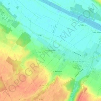 La Bichonnière topographic map, elevation, terrain