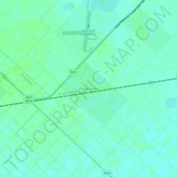 Cucha Cucha topographic map, elevation, terrain