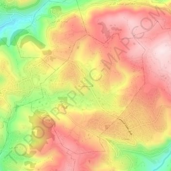 Samqaniyeh topographic map, elevation, terrain