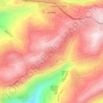 Shanay topographic map, elevation, terrain