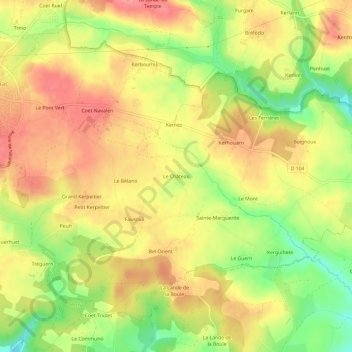 Le Château topographic map, elevation, terrain