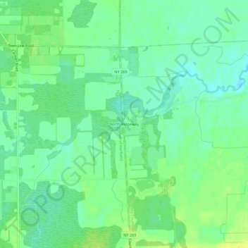 North Ridgeway topographic map, elevation, terrain
