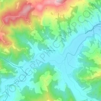 Spedalicchio topographic map, elevation, terrain