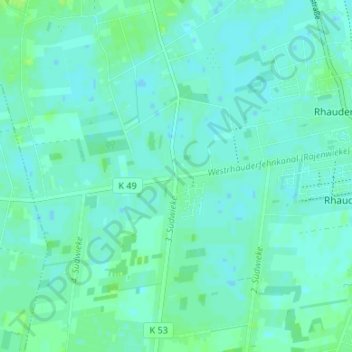 Rajen topographic map, elevation, terrain