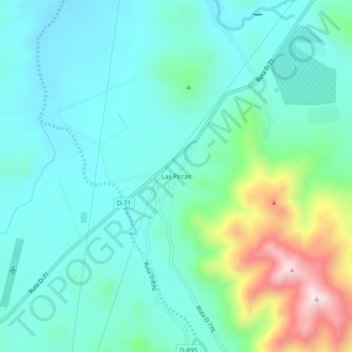 Las Pircas topographic map, elevation, terrain