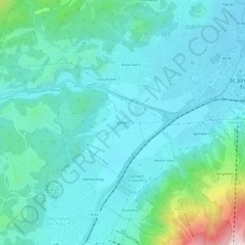 Sperten topographic map, elevation, terrain