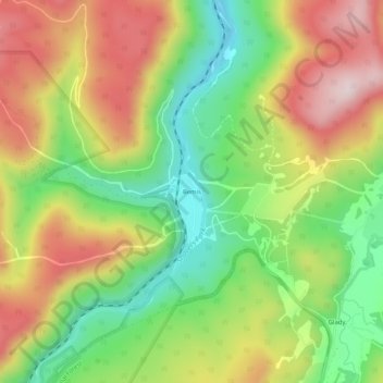 Bemis topographic map, elevation, terrain