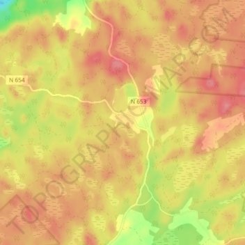 Sävsered topographic map, elevation, terrain