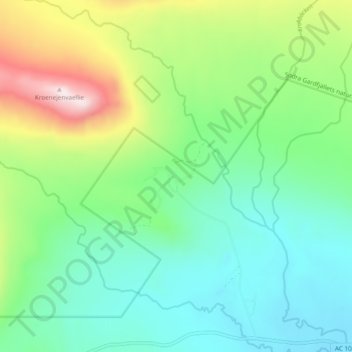 Grönfjäll topographic map, elevation, terrain