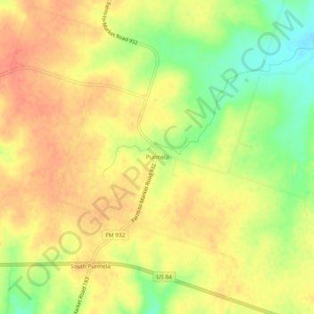 Purmela topographic map, elevation, terrain