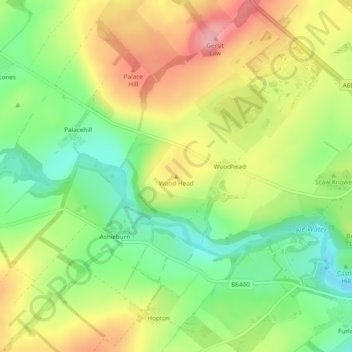 Wood Head topographic map, elevation, terrain