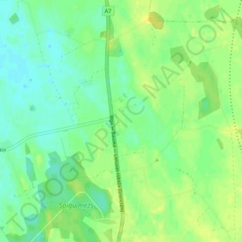 Dāliņi topographic map, elevation, terrain