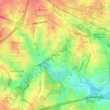 Isle Forest topographic map, elevation, terrain