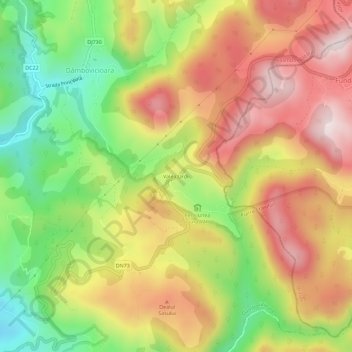 Valea Urdii topographic map, elevation, terrain