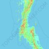 Surat Thani Province topographic map, elevation, terrain