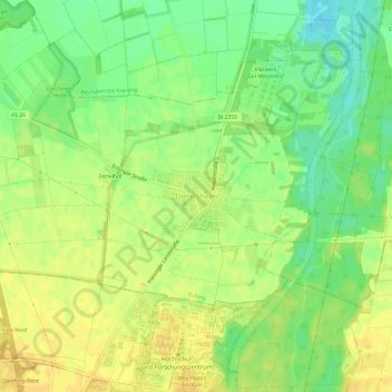 Dietersheim topographic map, elevation, terrain