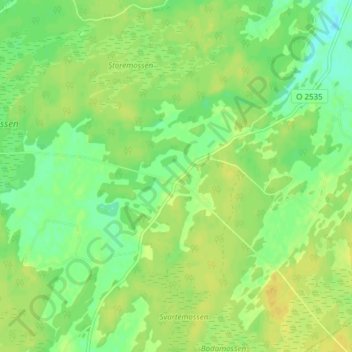 Frambo topographic map, elevation, terrain