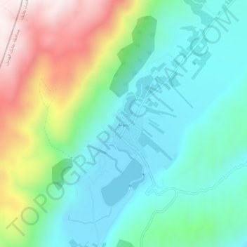 Al Yammunah topographic map, elevation, terrain