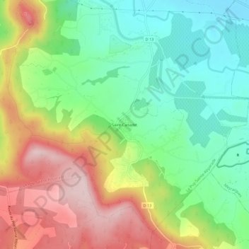 Saint-Canadet topographic map, elevation, terrain