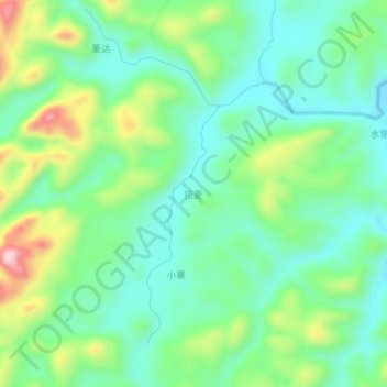Lamai topographic map, elevation, terrain