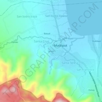 La-um topographic map, elevation, terrain