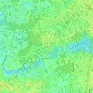 Hulsen topographic map, elevation, terrain