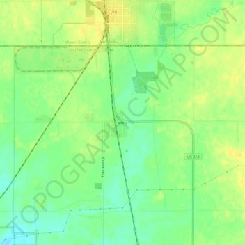 Mona topographic map, elevation, terrain