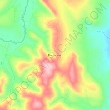 Mundo Novo topographic map, elevation, terrain