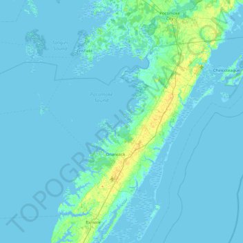 The Notch topographic map, elevation, terrain